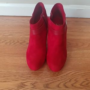 Ladies Red Suede Tootie